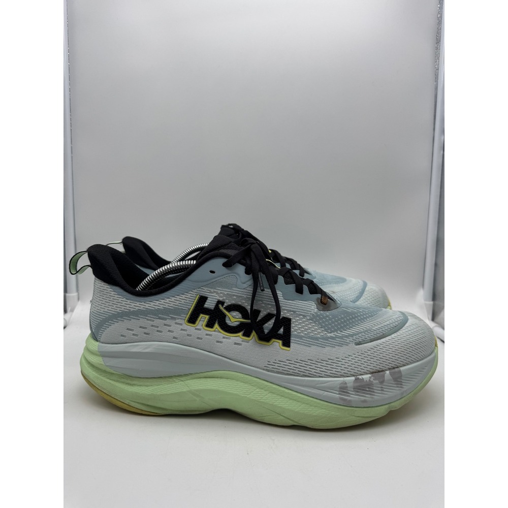 Hoka Men's Light Blue & Green Cushioned Running Shoes
